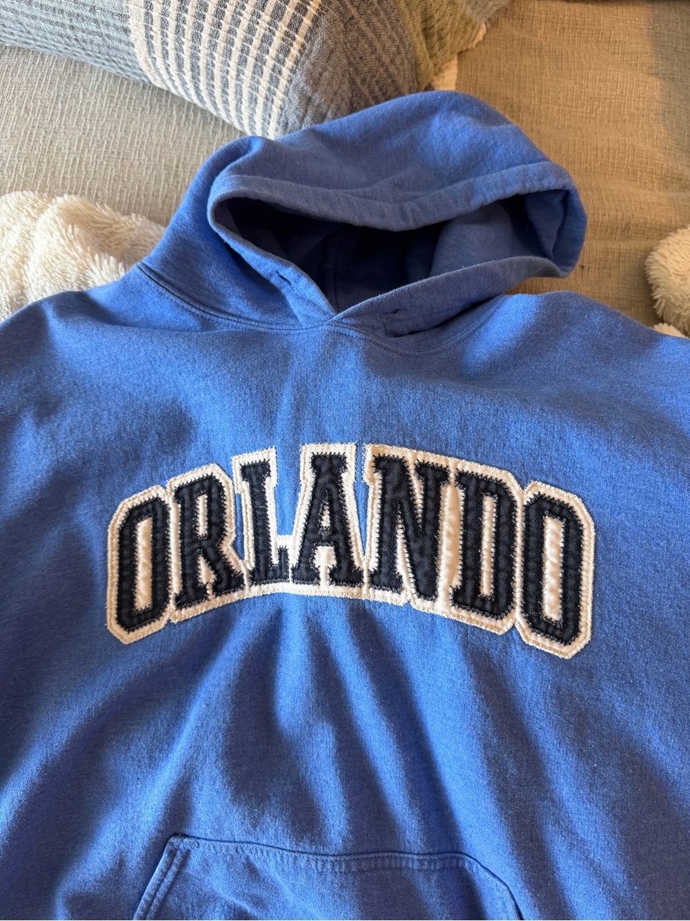 Gildan Blue Orlando Pullover Hoodie - Picture 2 of 3